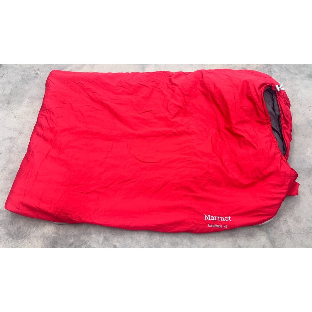 Marmot NanoWave 45 Sleeping Bag Unisex Red Insulated Outdoor Summer Camping Gear